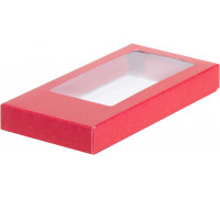 Коробка для шоколадной плитки 180*90*17мм красная матовая