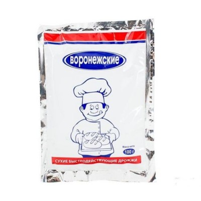 Дрожжи хлебопекарные сухие Воронежские  (100гр*50шт)