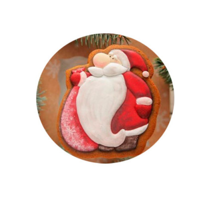 Трафарет+форма Дед Мороз с мешком LC00004455