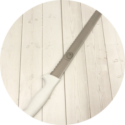Нож для бисквита 30см широкие зубчики, пласт. ручка 602023