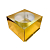 Коробка для торта с окном 240*240*180мм крышка-дно (золото) 011400