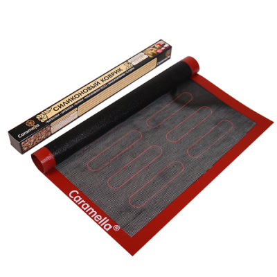 Коврик силиконовый перфорированный с разметкой под эклеры 60х40см 204408
