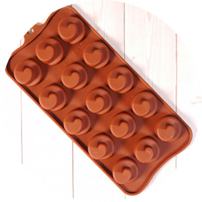 Форма для шоколада силиконовая Вихрь 20*10см 15 ячеек 630029